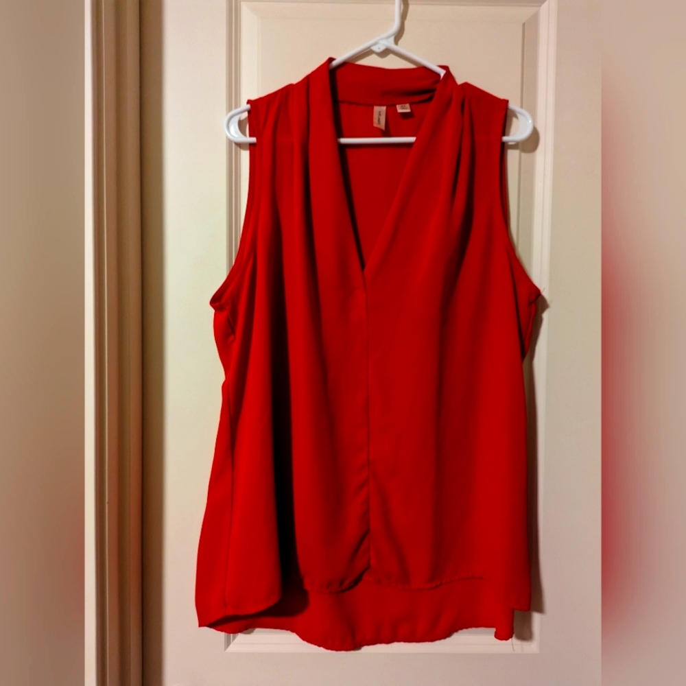 Tacera red blouse